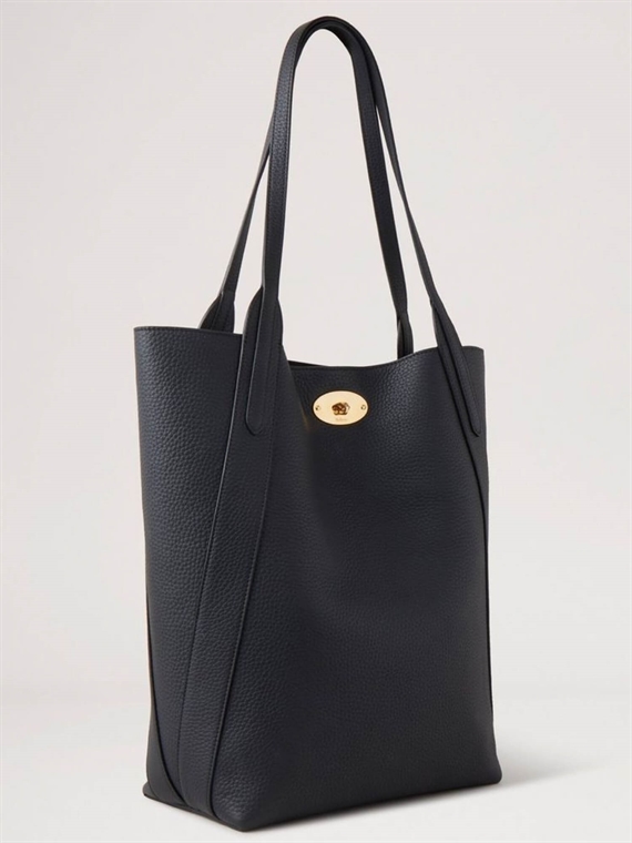 Mulberry North South Bayswater Tote Black Heavy Grain